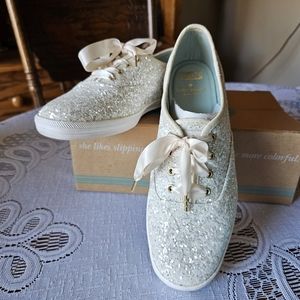 Kate Spade Glitter Keds Size 8